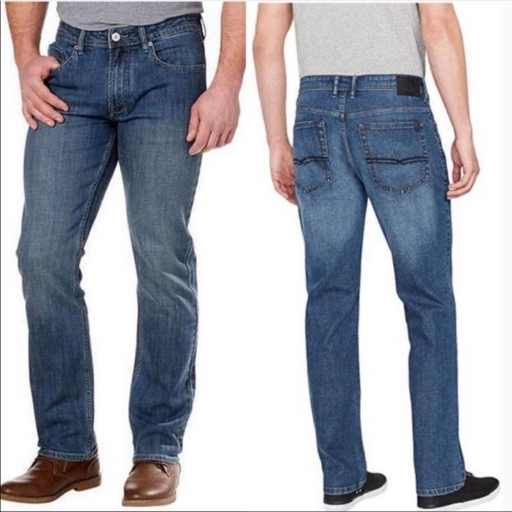 Buffalo David Bitton Men’s Jackson X Straight Stretch Jeans Medium Wash 38x32